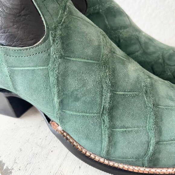 NEW Rod Patrick Mens Cowboy Boots 13.5AAA Green Alligator Western French Toe - Picture 3 of 14